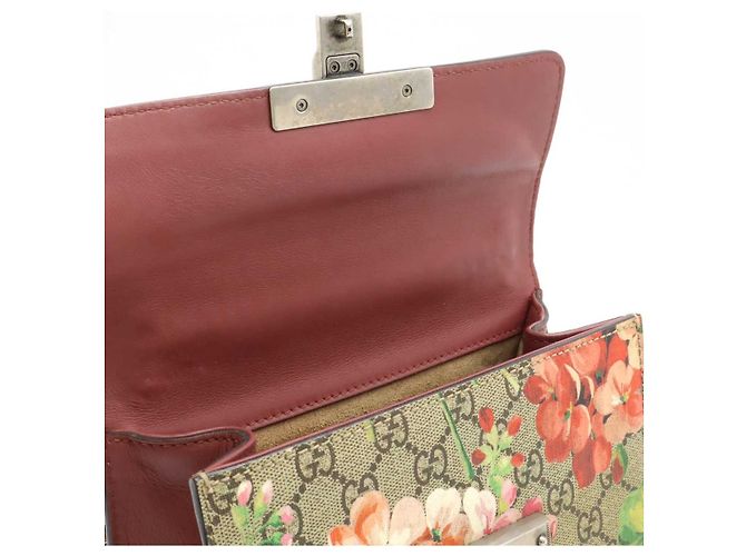 Borsa a Spalla Gucci Padlock GG Supreme Beige - vista 6