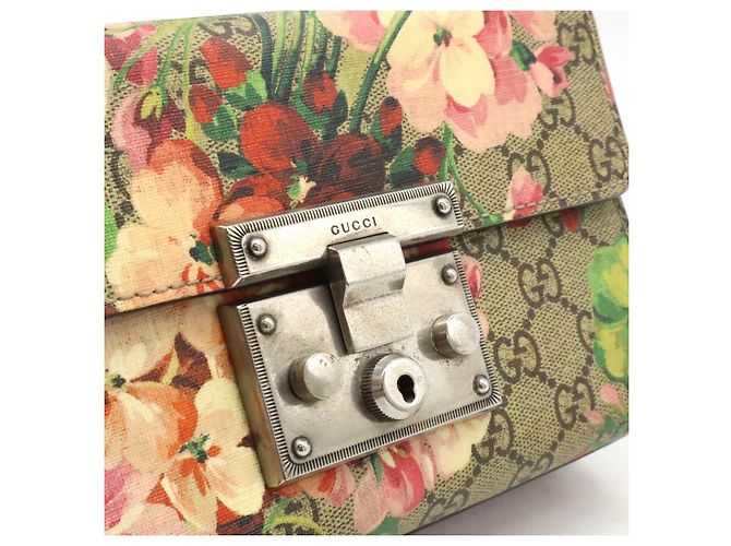 Borsa a Spalla Gucci Padlock GG Supreme Beige - vista 8