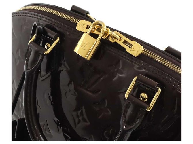Borsa Louis Vuitton Alma Vernis Porpora - vista 5