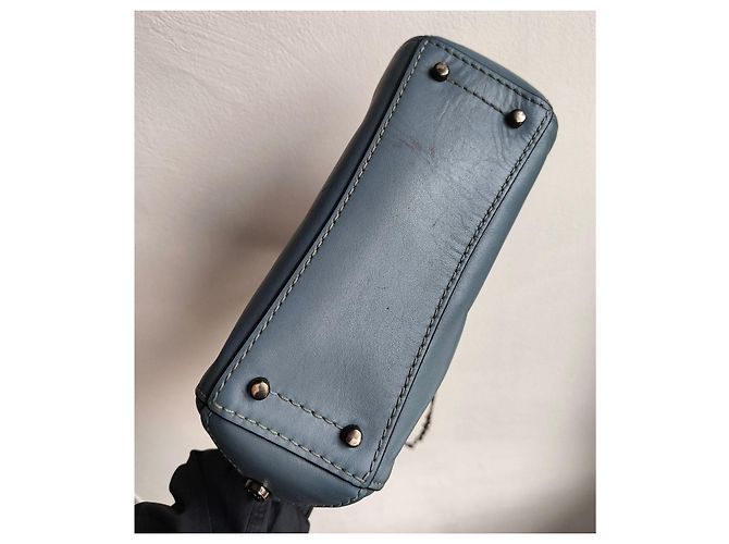 Borsa in pelle blu Coach - vista 8