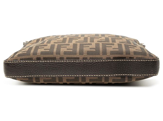 Borsa a tracolla Selleria in tela Zucca marrone Fendi - vista 3