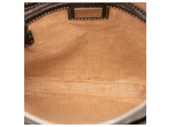 Borsa a tracolla Selleria in tela Zucca marrone Fendi - vista 4