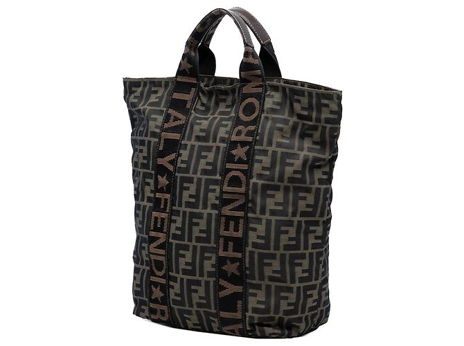 Fendi Braune Zucca Canvas Roma 1925 Einkaufstasche - Ansicht 2