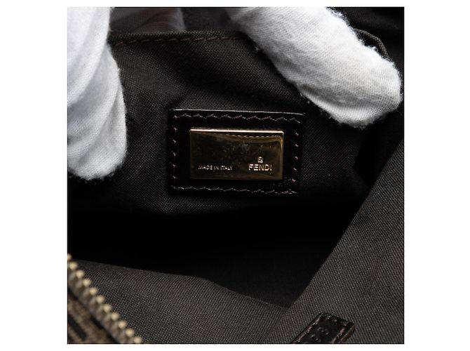Borsa a tracolla in tela Zucchino marrone Fendi Marrone chiaro - vista 6