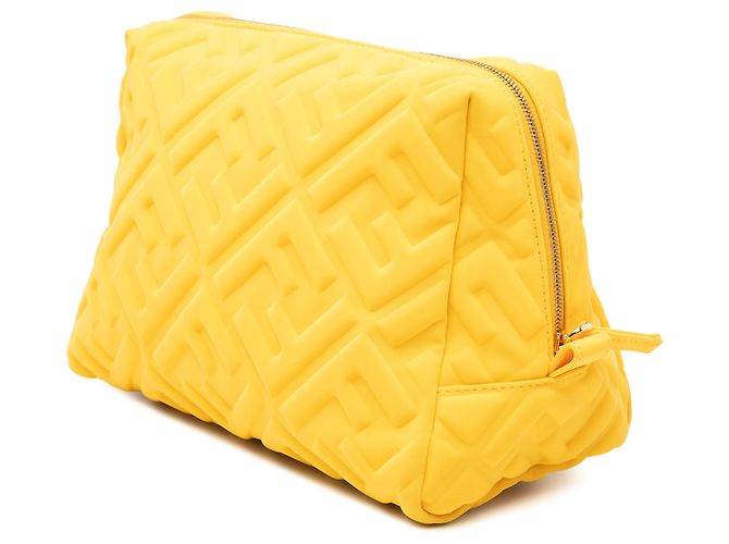 Neceser de tela técnica estampada Zucca amarilla Fendi Amarillo - vista 2