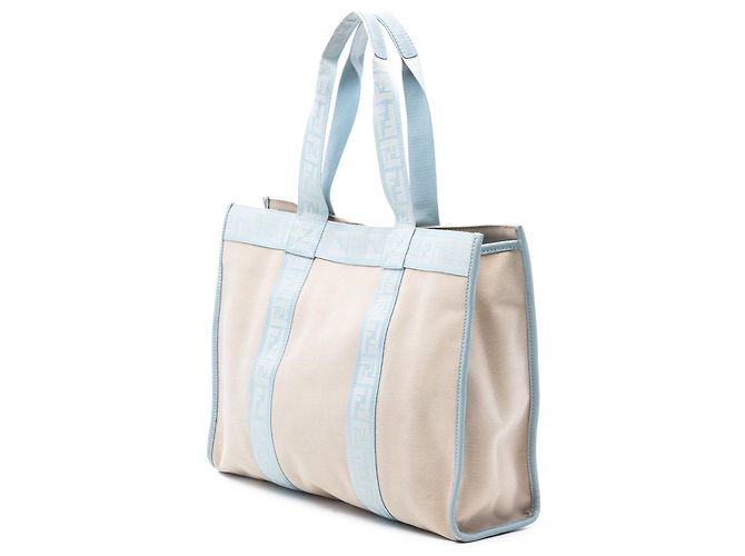 Fendi Braune Zucca-besetzte Canvas-Tasche Beige - Ansicht 2
