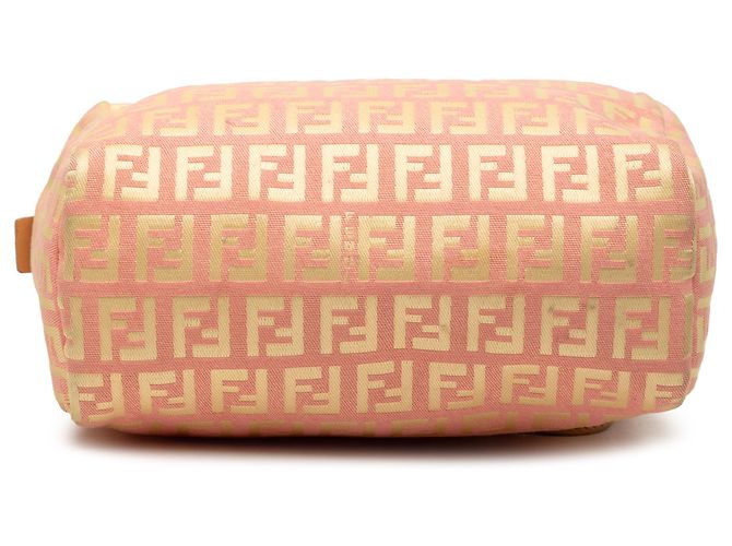 Bolsa de mão mini Zucchino em lona rosa Fendi - vista 3