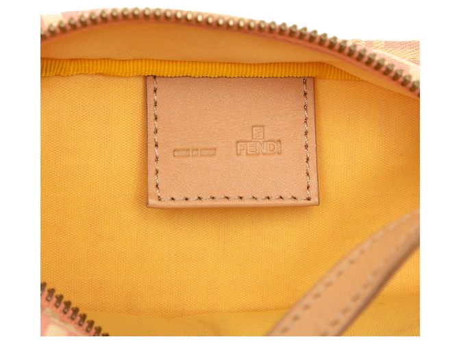 Bolsa de mão mini Zucchino em lona rosa Fendi - vista 5