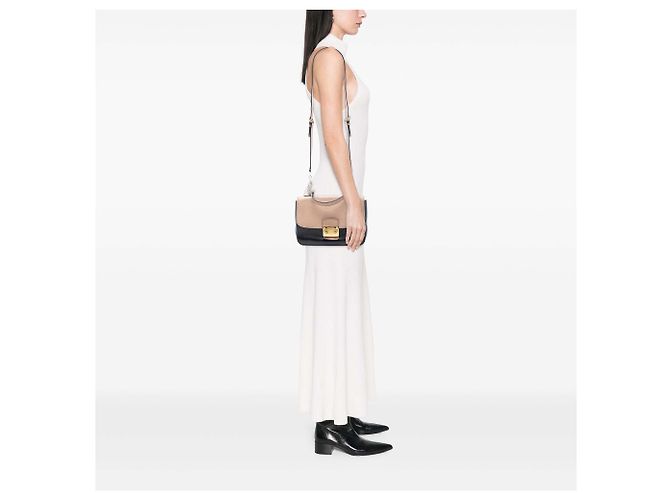 Borsa Madras in pelle di capra marrone Miu Miu Beige - vista 6