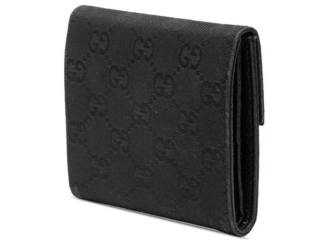 Gucci Black GG Canvas Eclipse Small Wallet - view 2