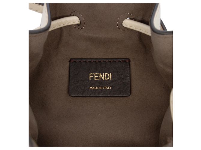 Borsa a secchiello Mon Tresor Mini Zucca in suede arancione di Fendi - vista 5