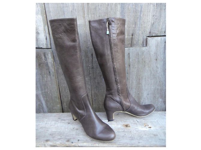 Autre Marque Botas Roberto Del Carlo de cuero marrón Castaño - vista 2