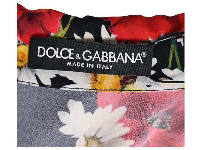 Camicia da pigiama Dolce & Gabbana in seta con stampa floreale - vista 4