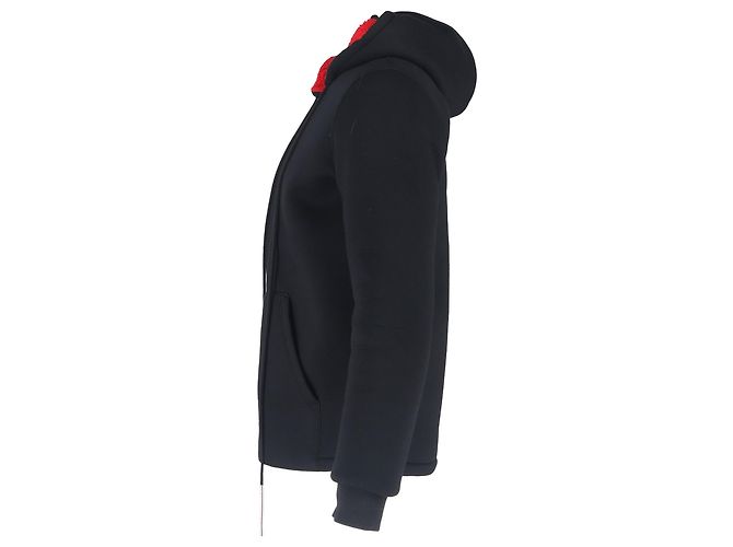Sudadera con cremallera de poliéster negro con forro de shear de Givenchy - vista 2