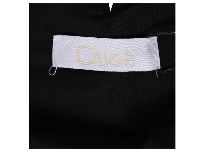 Mono con escote en V de poliéster negro Chloé - vista 4