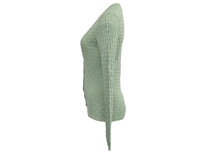 Missoni Knopf-Cardigan aus grüner Viskose - Ansicht 2