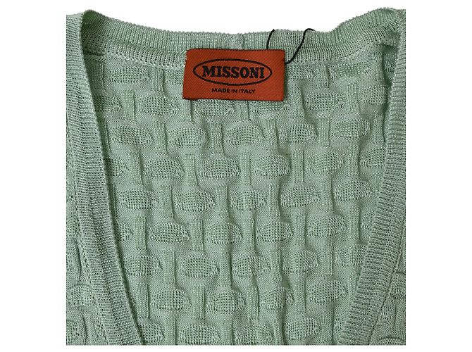 Missoni Knopf-Cardigan aus grüner Viskose - Ansicht 5