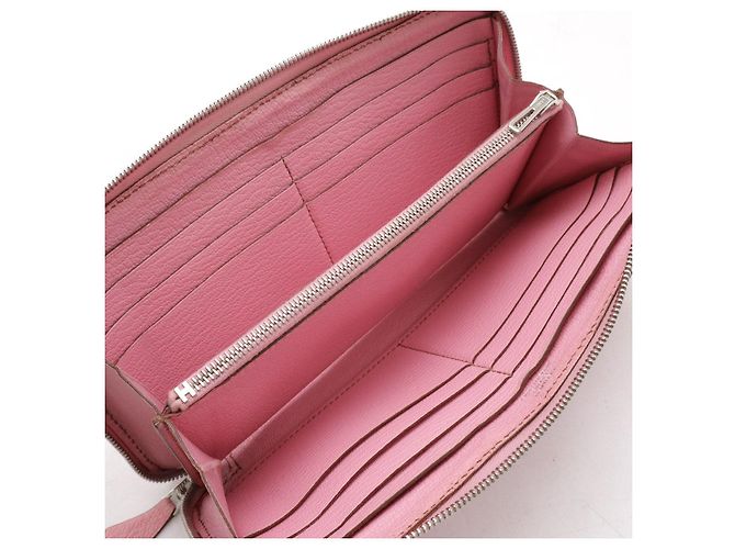 Cartera Hermès Azap Long en cabra Rosa - vista 5