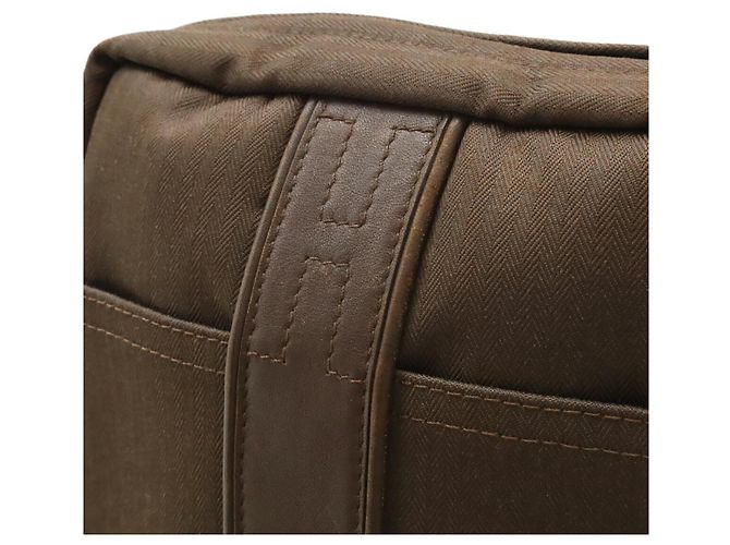 Borsa a spalla PM in pelle Chevron Toile Acapulco di Hermès Marrone Marrone scuro - vista 8