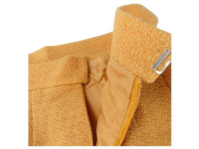Timeless Saia de lã e seda Chanel Rosa Laranja - vista 14
