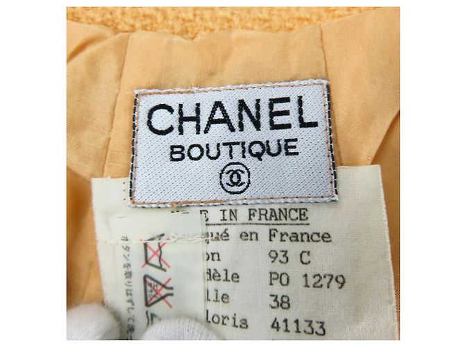Timeless Saia de lã e seda Chanel Rosa Laranja - vista 6