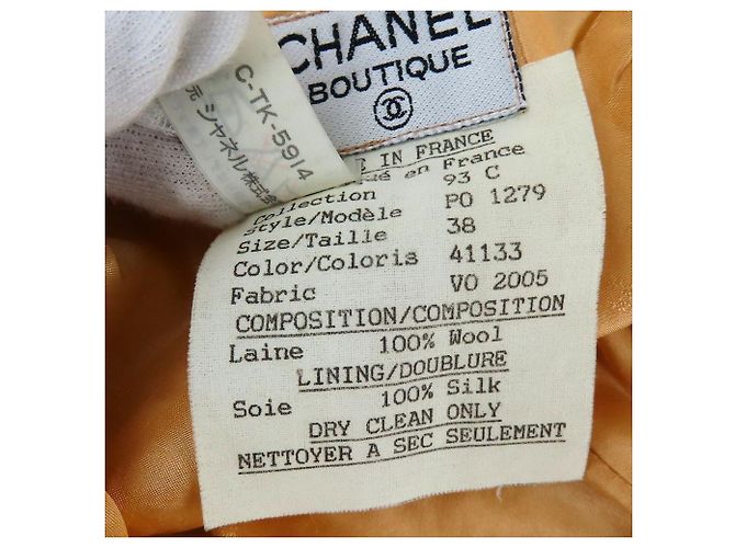 Timeless Saia de lã e seda Chanel Rosa Laranja - vista 7