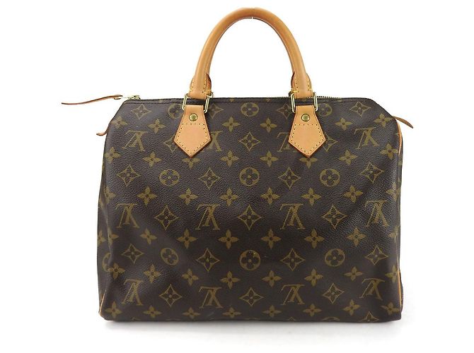 Borsa Louis Vuitton Speedy 30 Monogram Marrone - vista 3