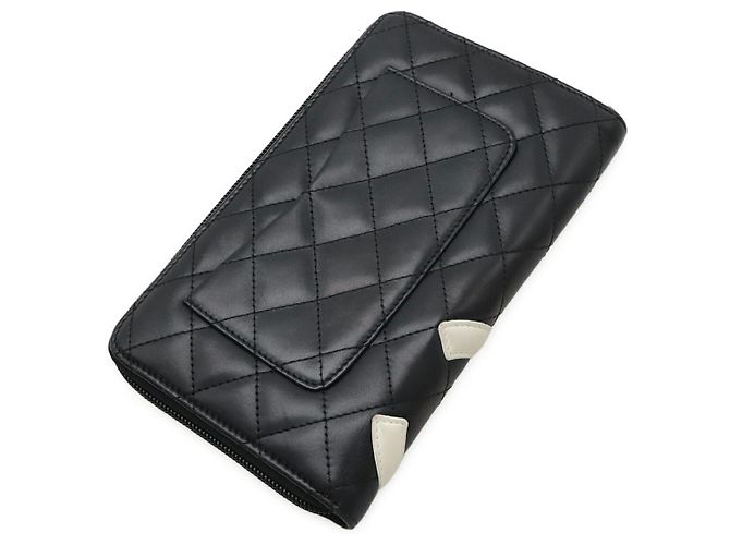 Cartera larga organizadora Chanel Cambon de piel de ternera - vista 2