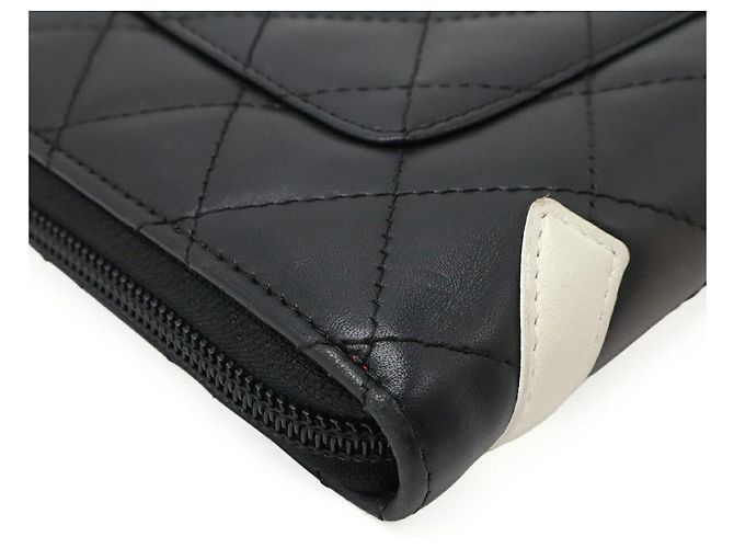 Cartera larga organizadora Chanel Cambon de piel de ternera - vista 3