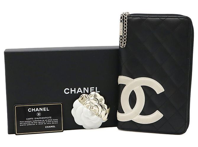 Cartera larga organizadora Chanel Cambon de piel de ternera - vista 9