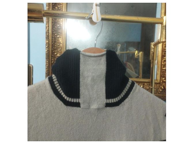 Autre Marque Cividini Cashmere Gilet Schwarz Beige - Ansicht 3