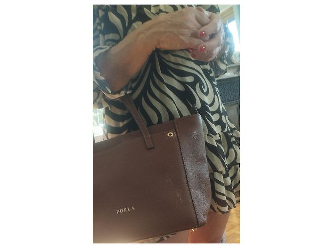 Borsa tote in pelle marrone Furla - vista 12