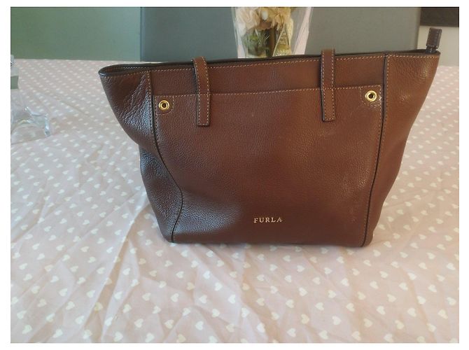 Borsa tote in pelle marrone Furla - vista 2