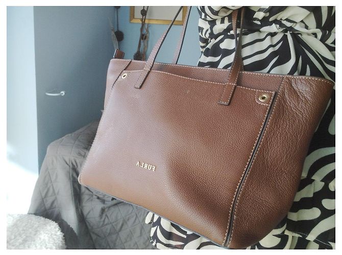 Borsa tote in pelle marrone Furla - vista 7