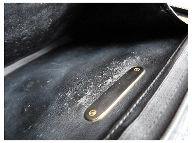 Borsa Dior in pelle verniciata nera testurizzata Nero - vista 12