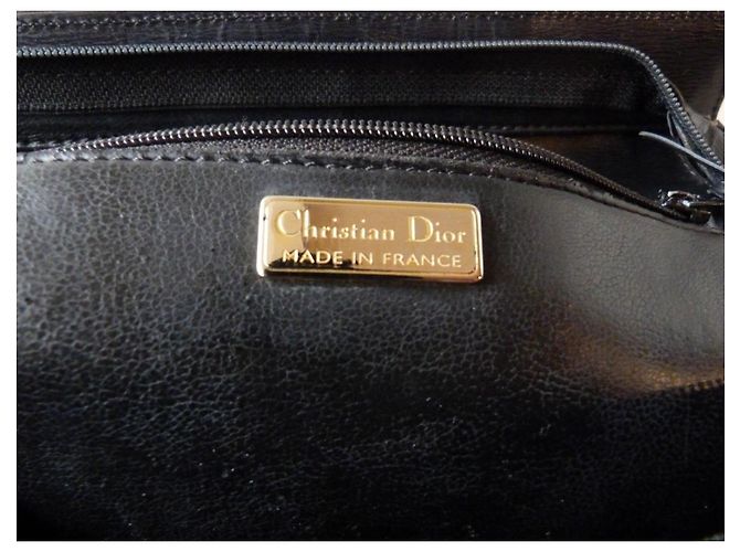 Borsa Dior in pelle verniciata nera testurizzata Nero - vista 2