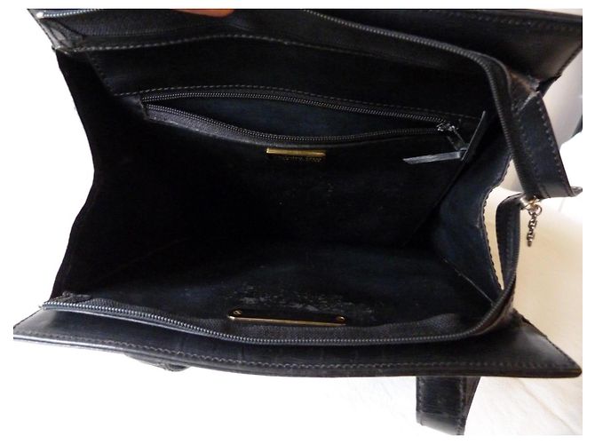 Borsa Dior in pelle verniciata nera testurizzata Nero - vista 9