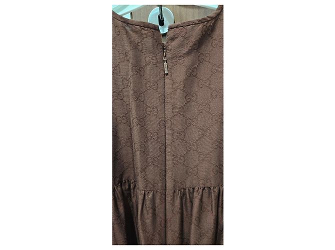 Gucci Braunes GG Monogramm Besticktes Kleid Mehrfarben - Ansicht 5