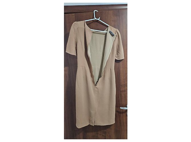 Beige Viskose-Mix Kleid Dolce & Gabbana Größe 44 - Ansicht 3