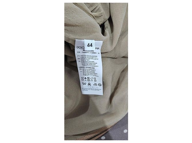 Beige Viskose-Mix Kleid Dolce & Gabbana Größe 44 - Ansicht 5