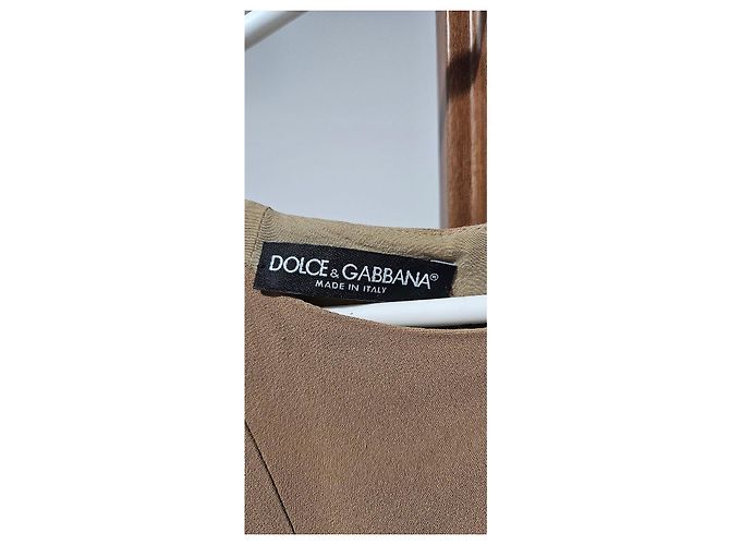 Beige Viskose-Mix Kleid Dolce & Gabbana Größe 44 - Ansicht 6