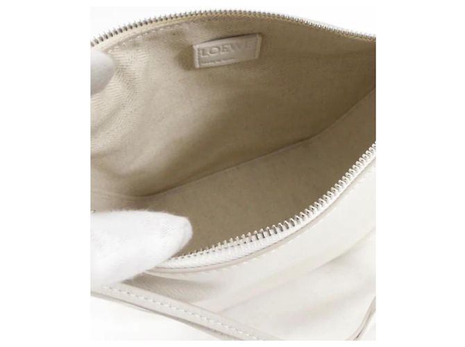 Borsa in pelle Hammock Hobo LOEWE Bianco - vista 7