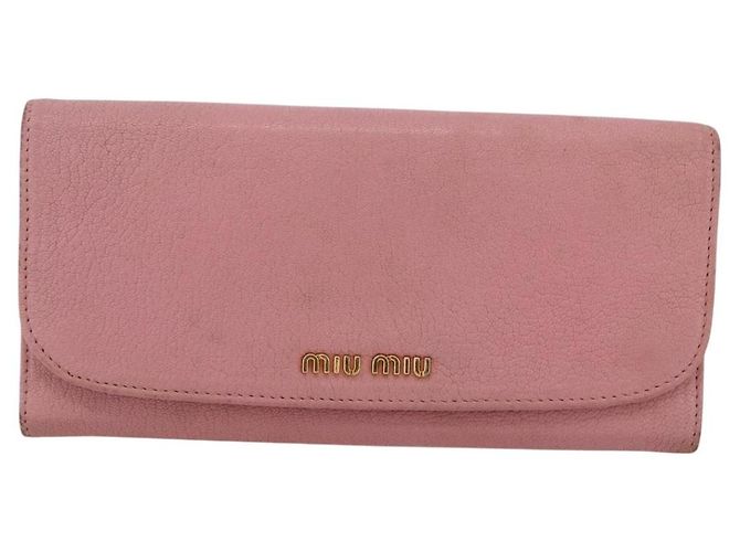 Lange Lederbörse in Rosa Authentisch Miu Miu ti3779 Pink - Ansicht 13