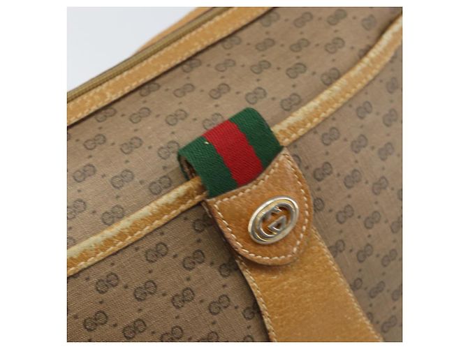 Borsa Sherry Line in PVC Beige e Oro Micro GG Supreme di GUCCI 89 02 032 Auth bs33296 D'oro - vista 18