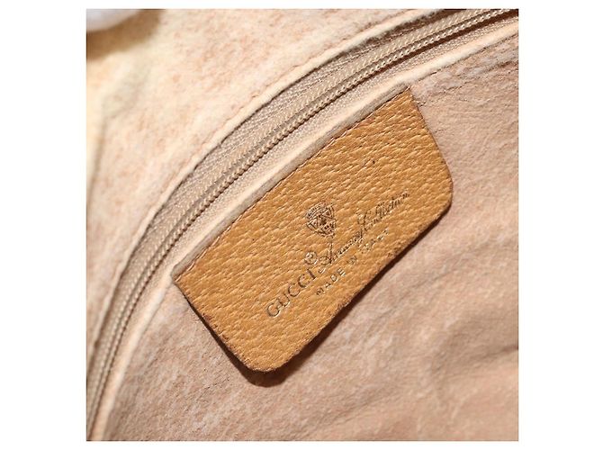 Borsa Sherry Line in PVC Beige e Oro Micro GG Supreme di GUCCI 89 02 032 Auth bs33296 D'oro - vista 19