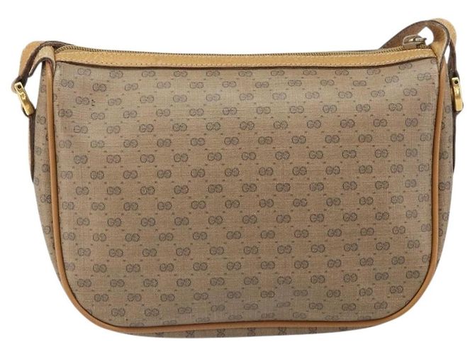 Borsa Sherry Line in PVC Beige e Oro Micro GG Supreme di GUCCI 89 02 032 Auth bs33296 D'oro - vista 2