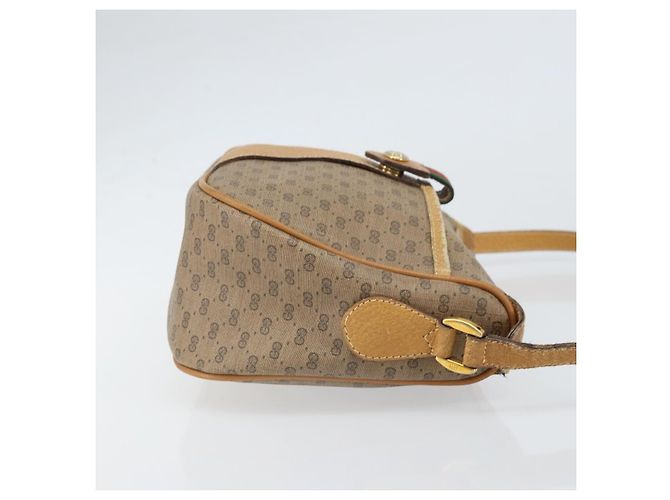 Borsa Sherry Line in PVC Beige e Oro Micro GG Supreme di GUCCI 89 02 032 Auth bs33296 D'oro - vista 3
