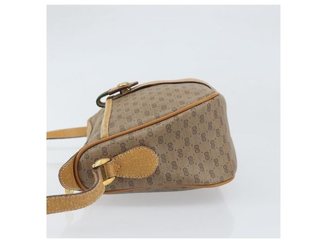 Borsa Sherry Line in PVC Beige e Oro Micro GG Supreme di GUCCI 89 02 032 Auth bs33296 D'oro - vista 4