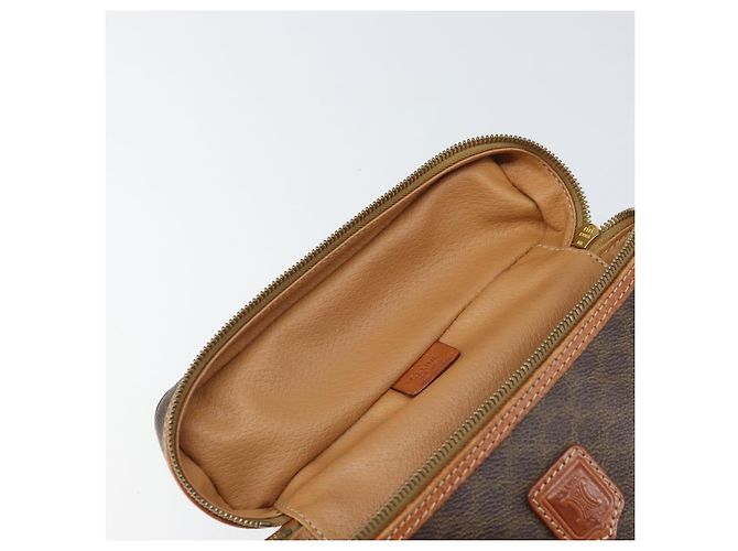Céline Borsa a mano in tela Macadam CELINE in pelle PVC marrone oro Auth BA10398 D'oro - vista 10