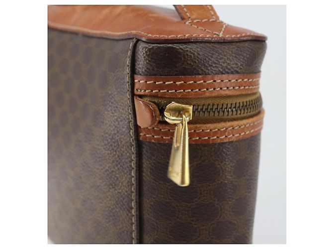 Céline Borsa a mano in tela Macadam CELINE in pelle PVC marrone oro Auth BA10398 D'oro - vista 9